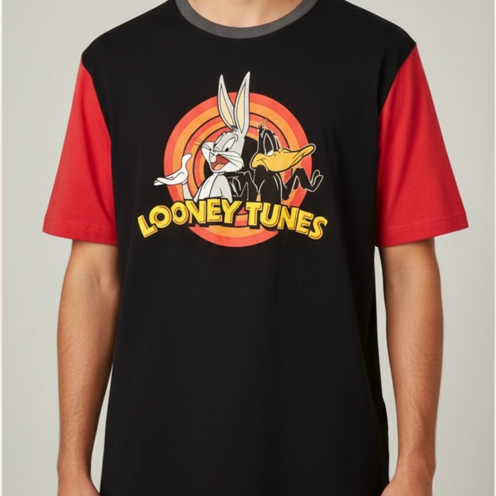 Looney Tunes Black and‎ Red Men’s Tee. Ships next day . Warner Bros .